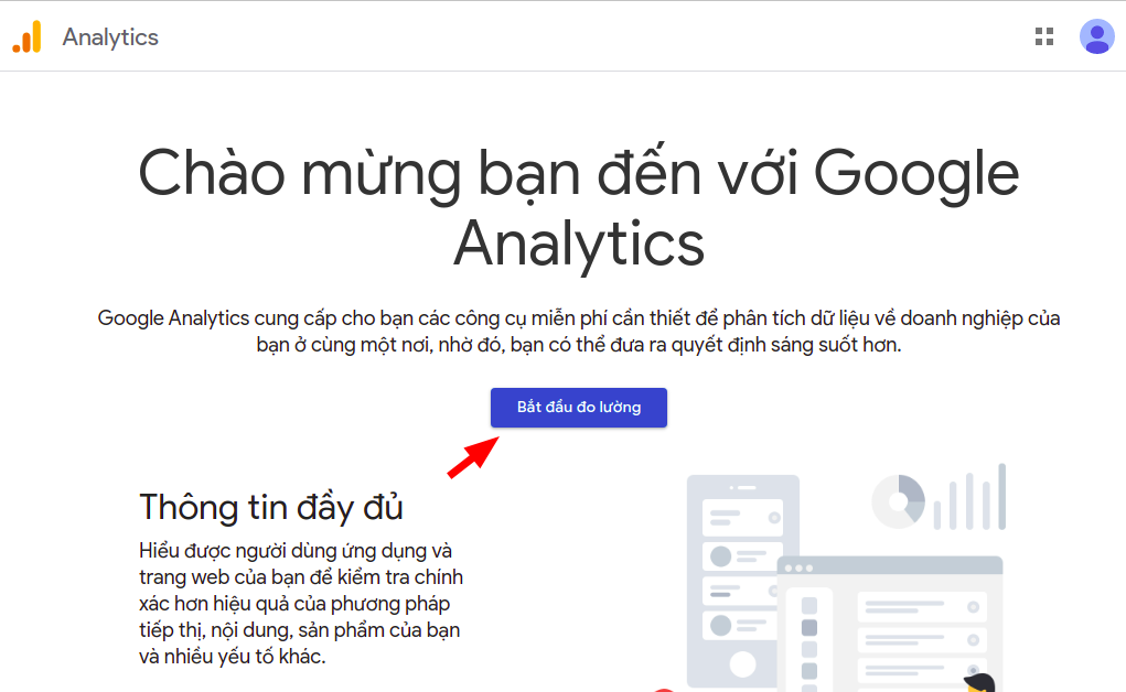 Bước 1: Đăng ký tài khoản Google Analytics